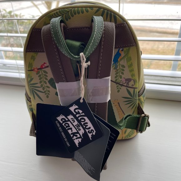 Loungefly Disney Mickey and Friends Jungle Safari Glow in the Dark Mini Backpack - Picture 6 of 9